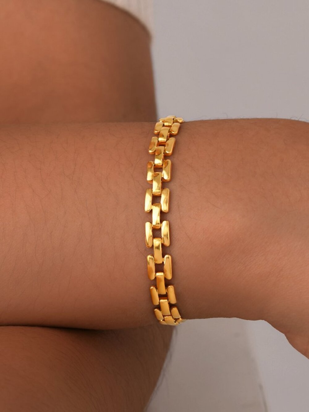 Classic Link Gold Plated Bracelet